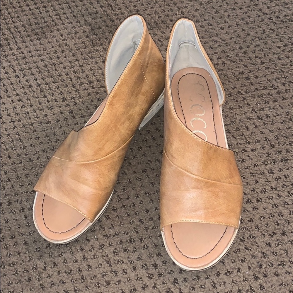 Ccocci brown cut out sandals